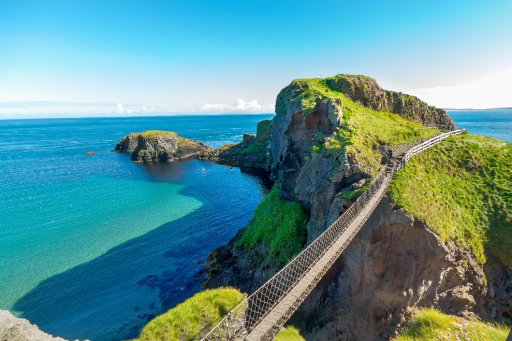 Nordirland Seilbrücke, Insel, Felsen, Meer